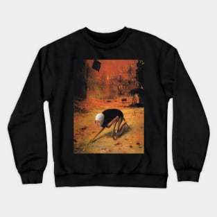 Untitled (Creature), by Zdzisław Beksiński Crewneck Sweatshirt